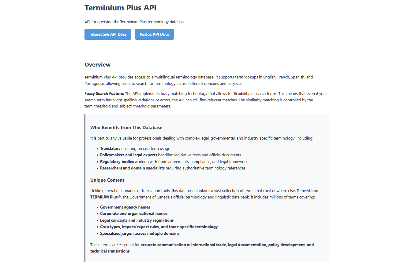 Termium Plus API